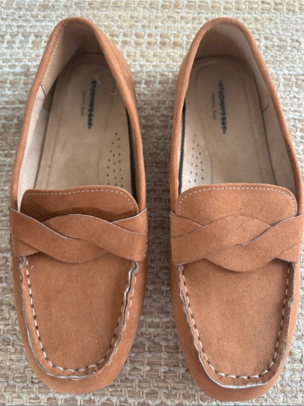 Women’s faux Suede Loafers in Tan